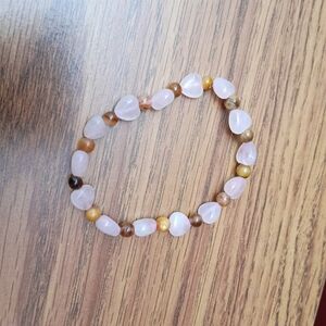 Rose Quartz and Tiger Eye Bracelet